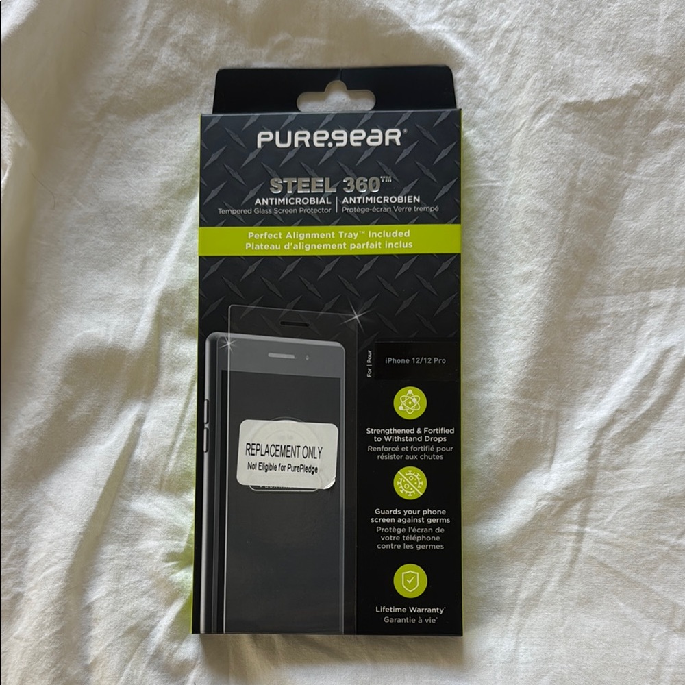 Steel 360 Antimicrobial Screen Protector for iPhone 12/12 Pro
